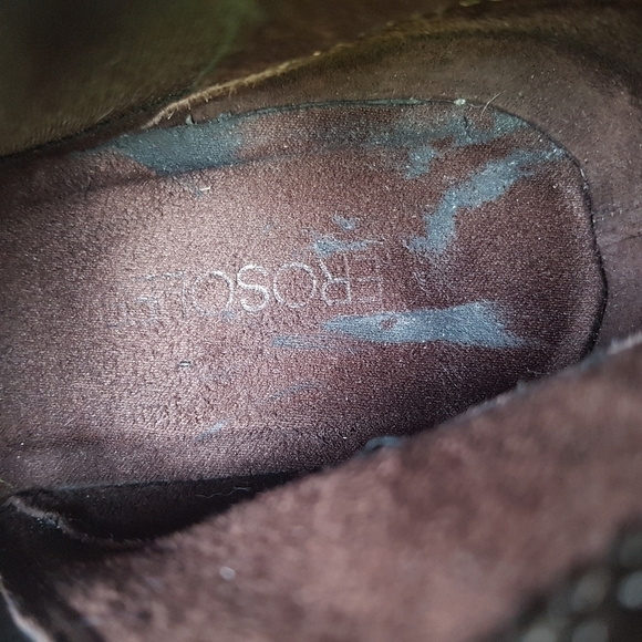 Aerosoles Cinteresting Brown Suede Leather Square Toe Zippered Heeled Ankle Boot - Picture 13 of 13